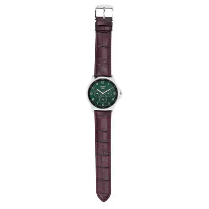 CASIO MTP-SN2KL-3A Green Dial With Leather Strap Analog Men Watch A2456