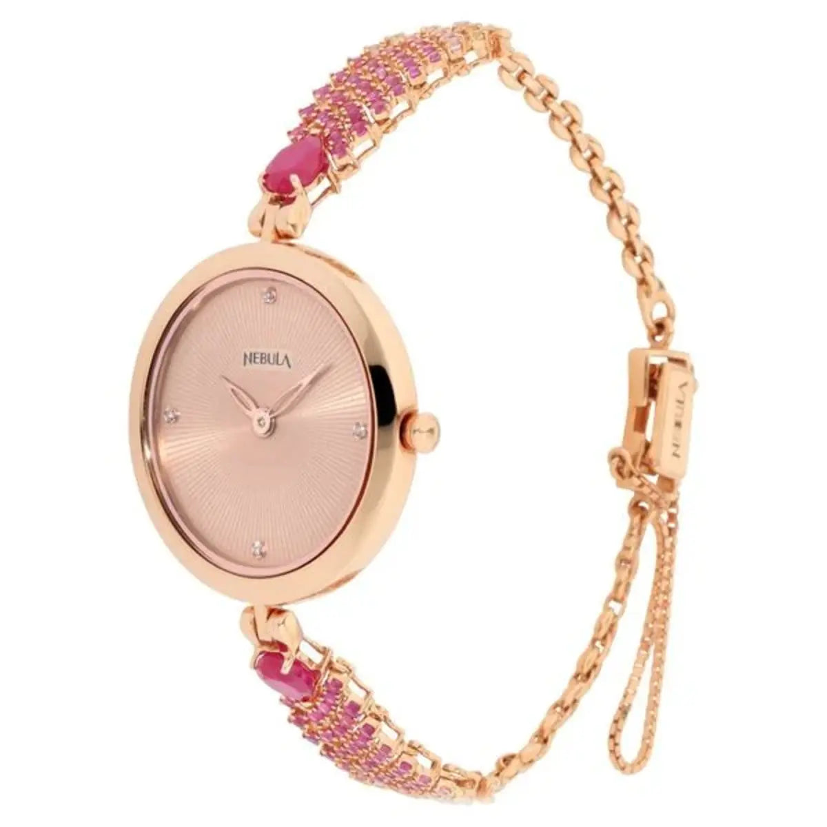 Titan Nebula Ashvi 18k Solid Pink Gold Analog with Diamond Women's Watch NT5578DM05