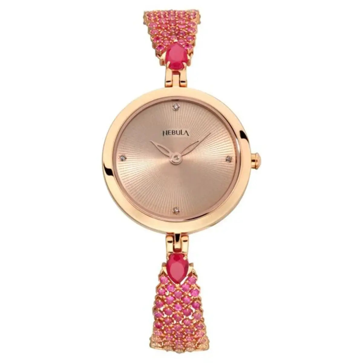 Titan Nebula Ashvi 18k Solid Pink Gold Analog with Diamond Women's Watch NT5578DM05