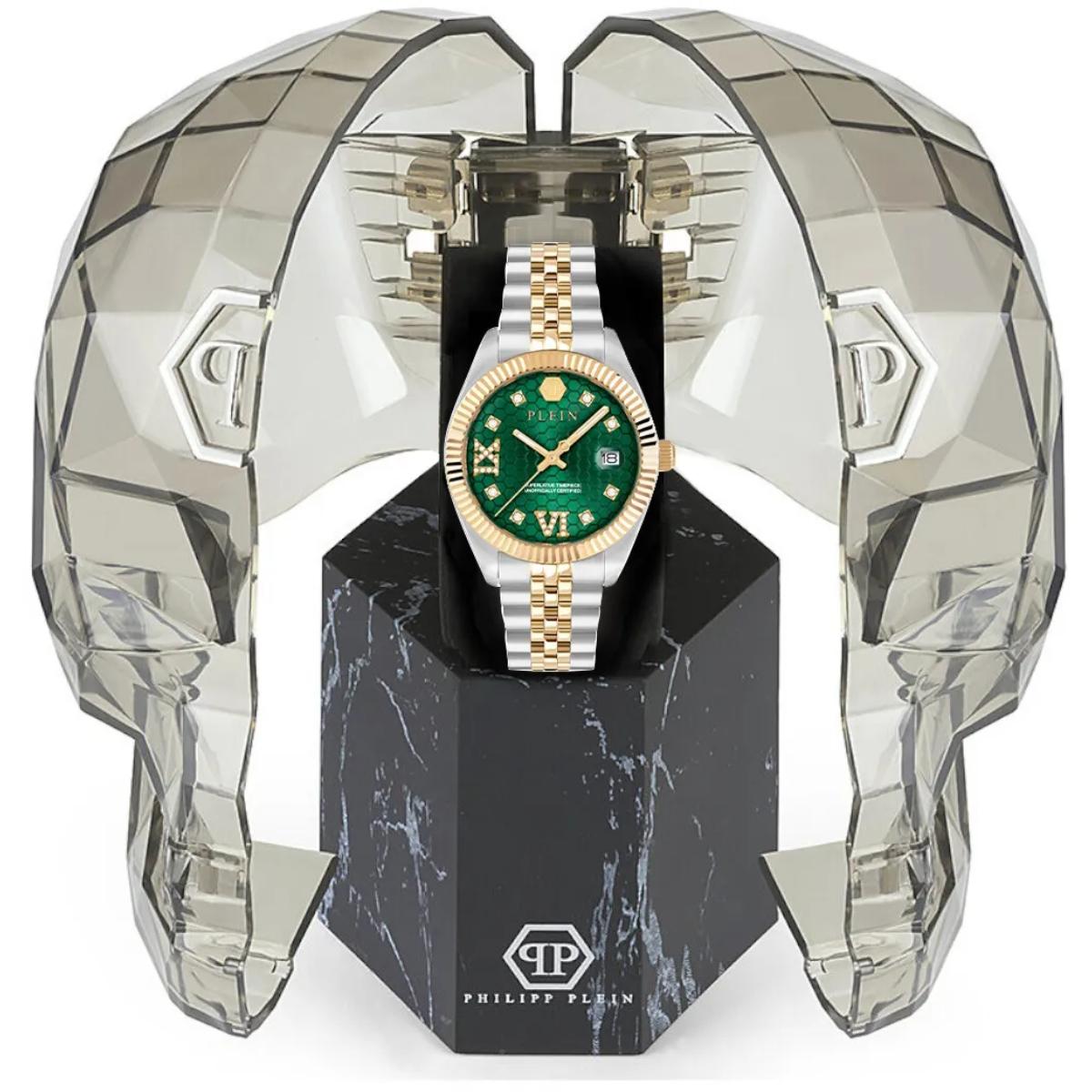 Philipp Plein Superlative Green Dial Analog Women's Watch PWYFA0225