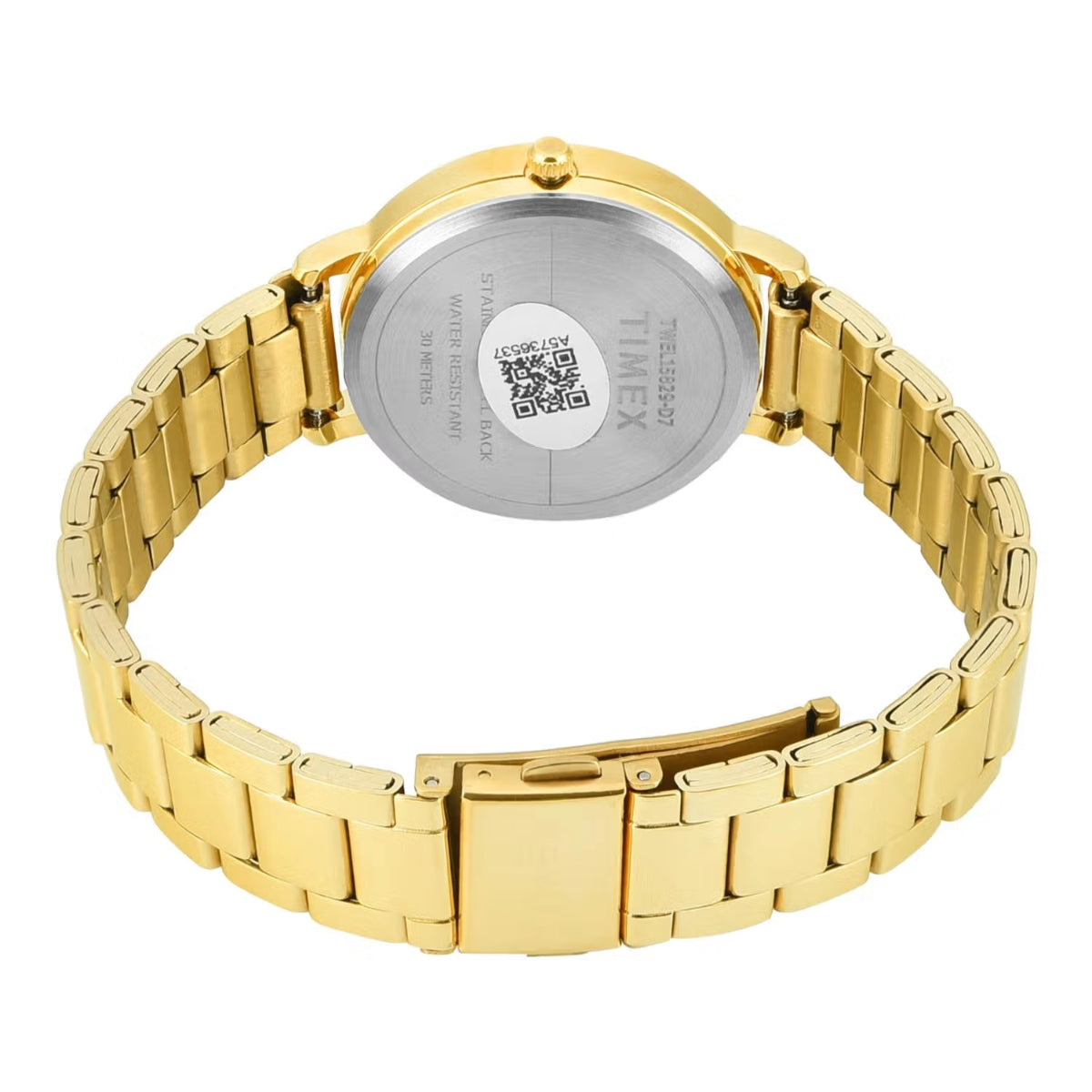 Timex Champagne Round Dial Analog Women's Watch TWEL15829