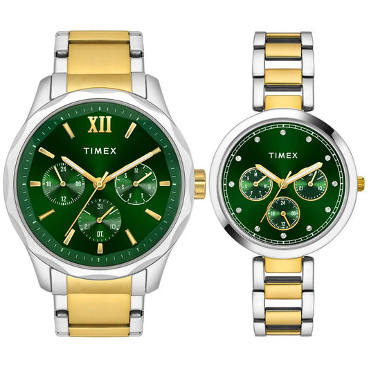 Timex Empera Green Round Dial Analog Unisex Watch - TW00PR278
