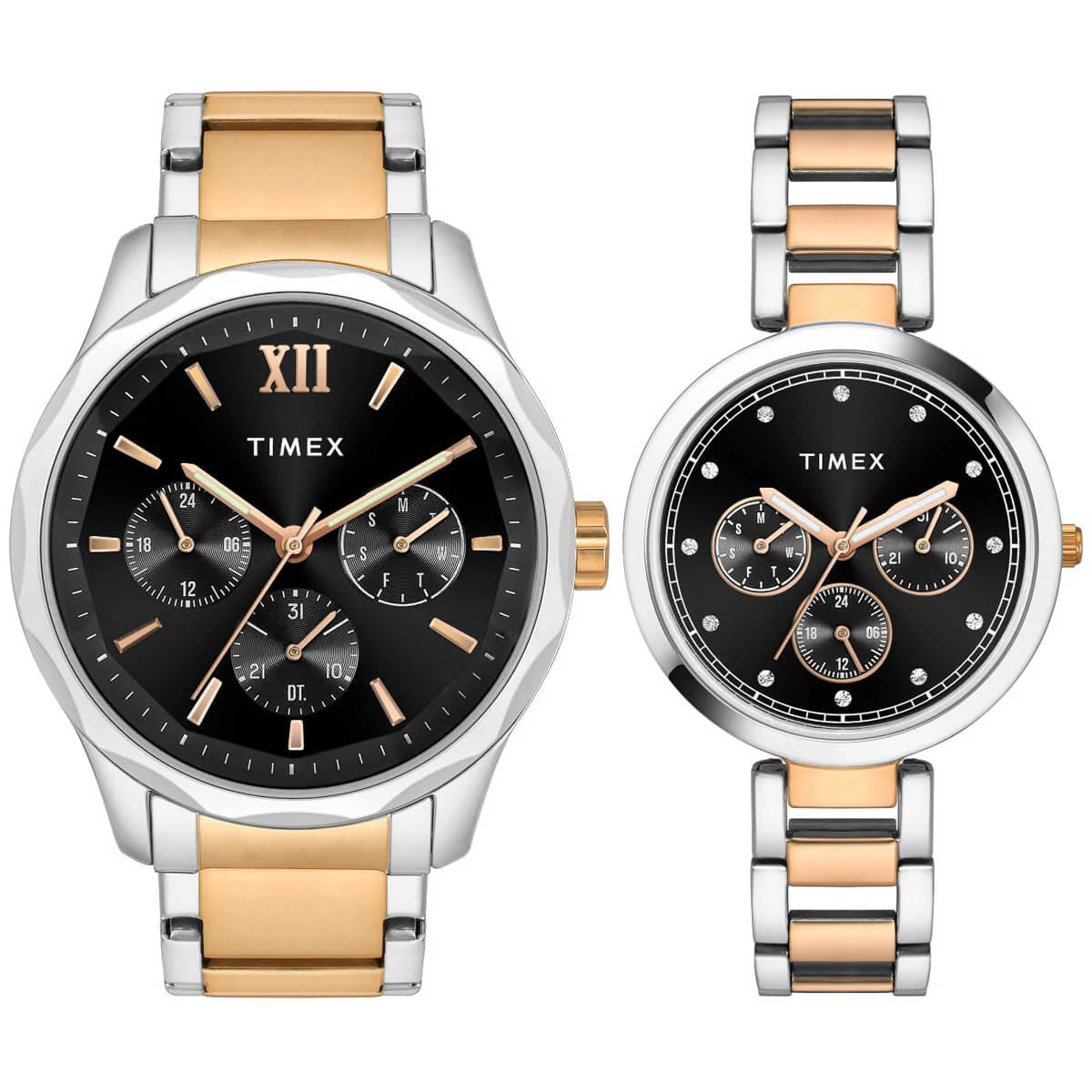 Timex Empera Pairs Black Dial Multi-Function St Steel Watch - TW00PR279