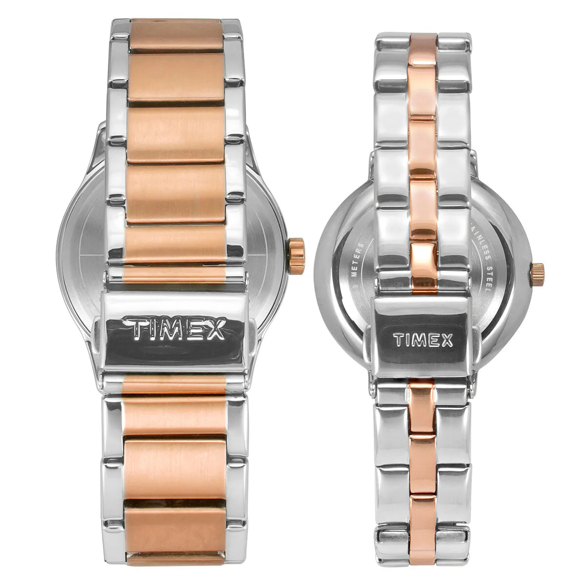 Timex Fashion Silver Round Dial Analog Couple Watch TW00PR291