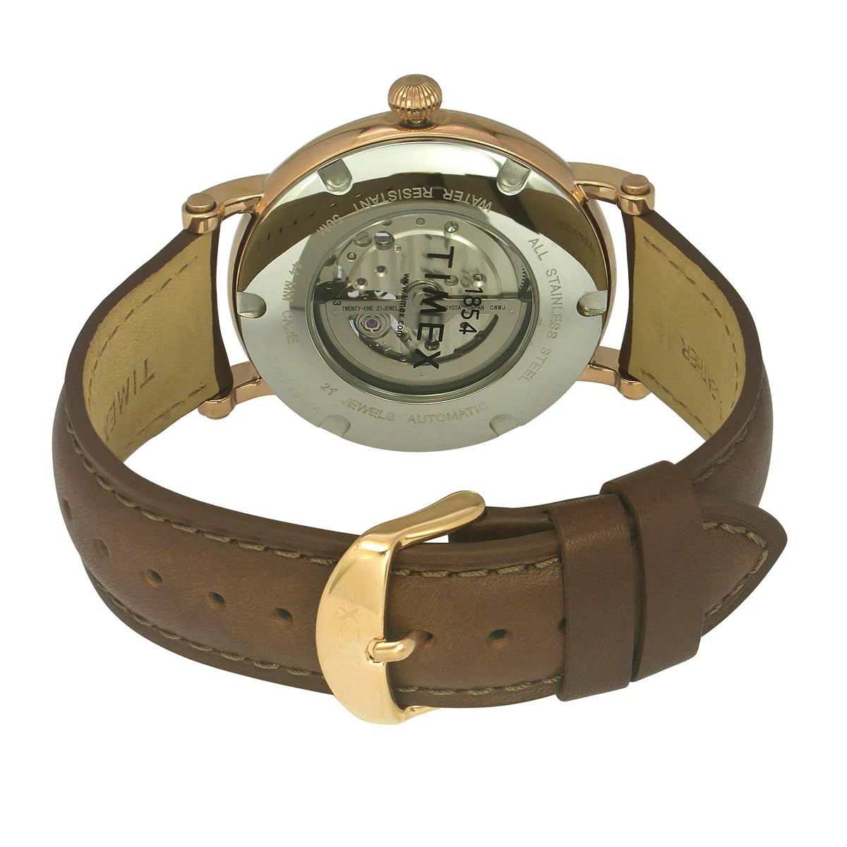 Timex E Class Men's Silver Dial Round Automatic Function Watch -TWEG16715