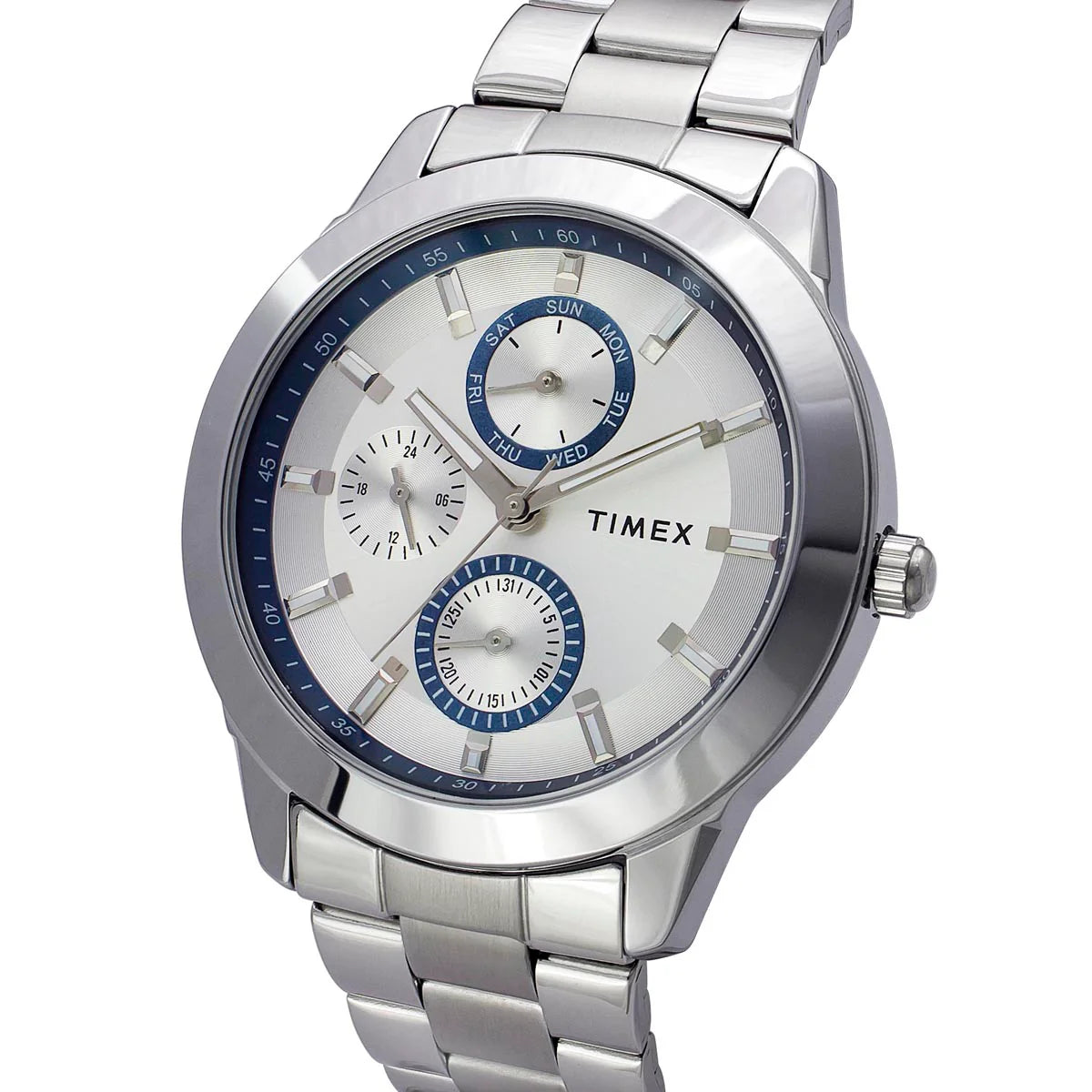 Timex Fashion Men's Silver Dial Round Case Multifunction Watch - TWEG18506