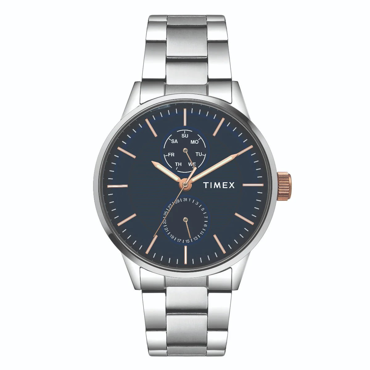 Timex Fashion Men's Blue Dial Round Case Multifunction Watch -TWEG19901