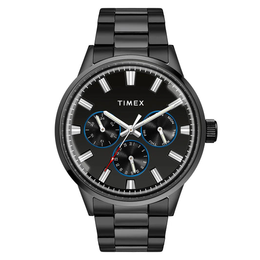 Timex Fashion Men Black Round Case Multifunction Watch -TWEG19911