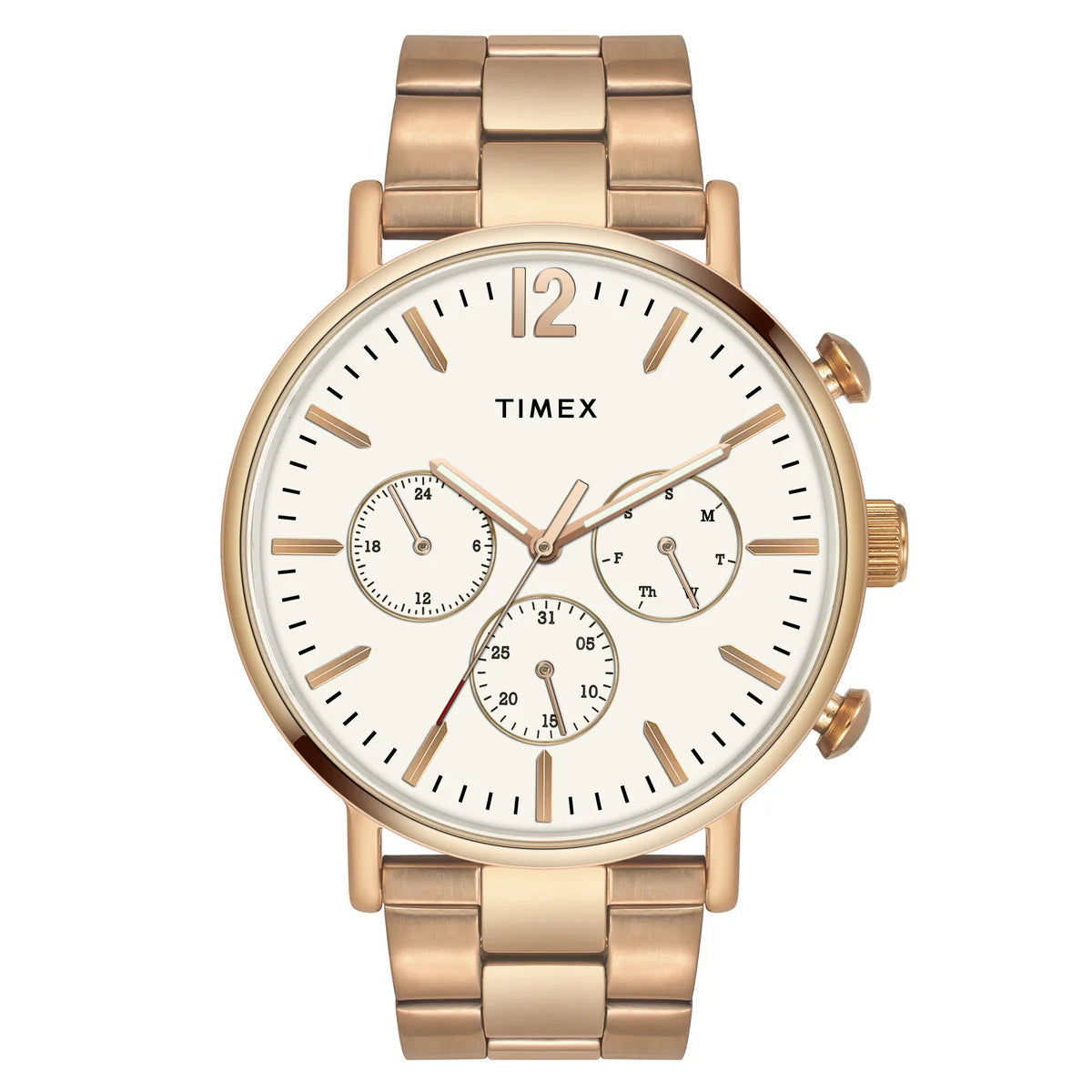 Timex Fashion Men's Silver Dial Round Case Multifunction Watch -TWEG20009