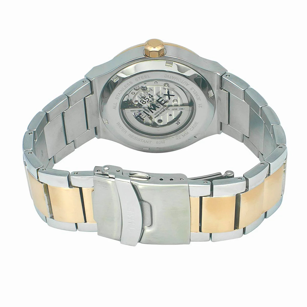 Timex E Class Men's Silver Dial Round Case Automatic Function Watch -TWEG20901