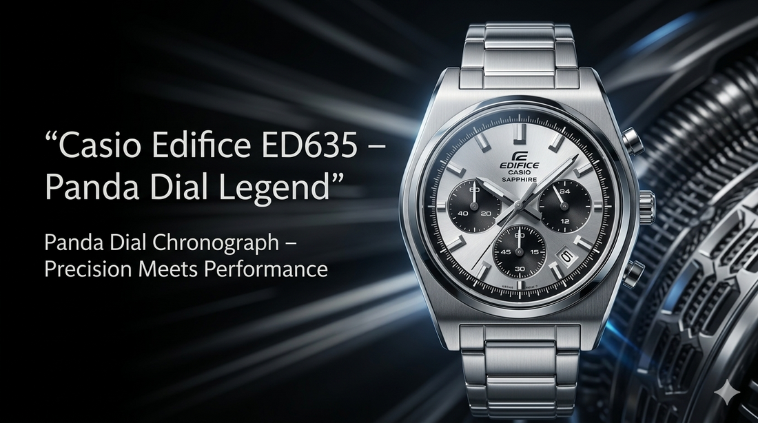 Casio Edifice ED635 EFB-730D-7AVUDF Panda Dial Watch