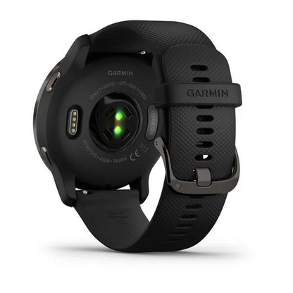 010-02430-71 GARMIN | Venu 2 - Slate St Steel Bezel Black Smart Watch