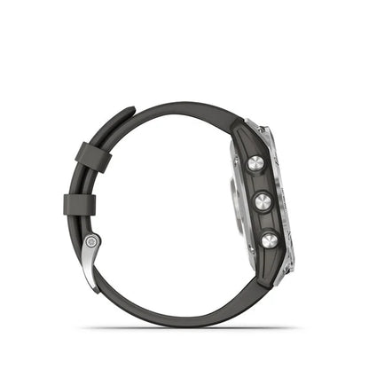 010-02540-05 GARMIN | Fenix 7 Silver With Graphite Band GPS Watch (Unisex)