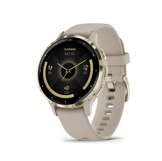 010-02785-52 GARMIN | Venu 3S - Cream Gold St Steel Bezel (Unisex)