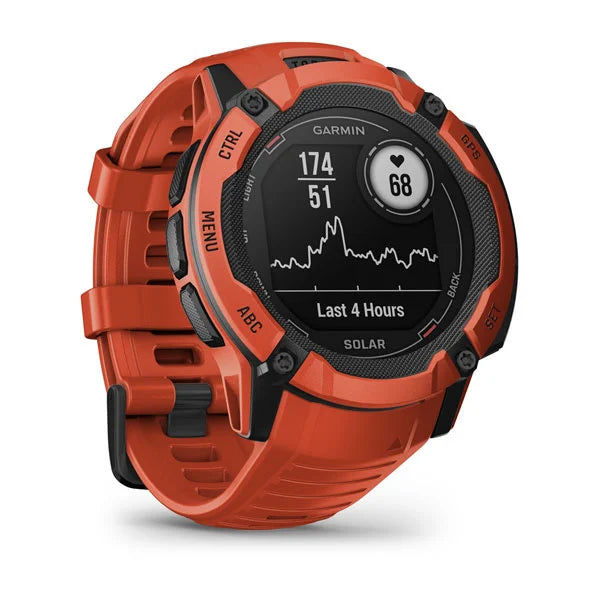 010-02805-34 GARMIN | Instinct 2X Solar Flame Red Smartwatch (Unisex)