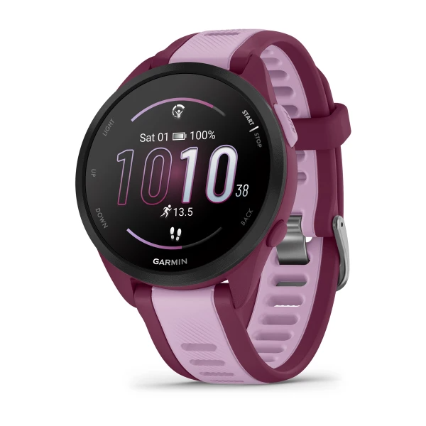 010-02863-33 GARMIN | Forerunner 165 Music Berry / Lilac Smart Watch (Unisex)