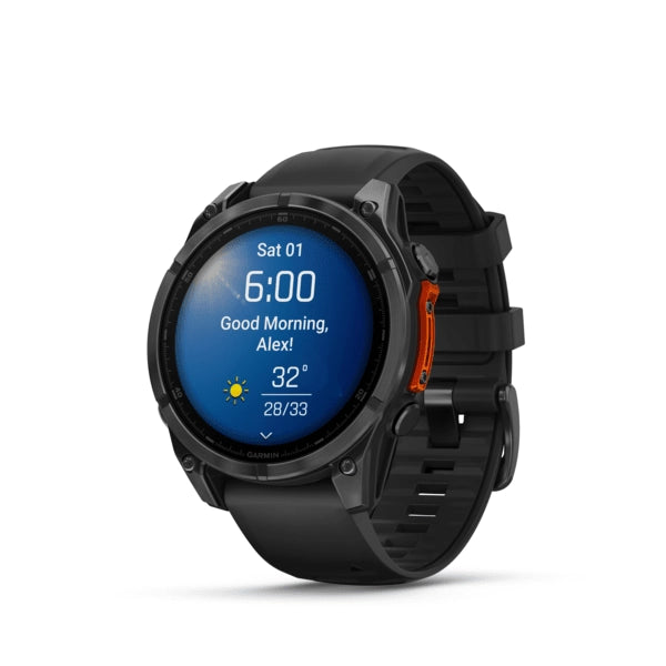 Fenix 8 47mm, AMOLED Slate grey with Black Silicone Band