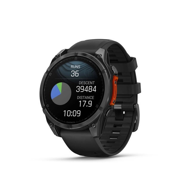 Fenix 8 47mm, AMOLED Slate grey with Black Silicone Band