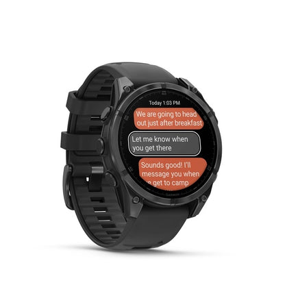 Fenix 8 47mm, AMOLED Slate grey with Black Silicone Band