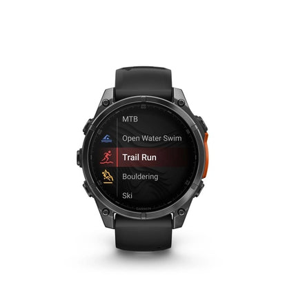 Fenix 8 47mm, AMOLED Slate grey with Black Silicone Band