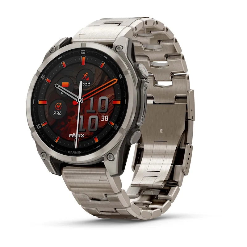 Fenix 8 47mm, AMOLED Sapphire, Titanium with Vented Titanium Bracelet