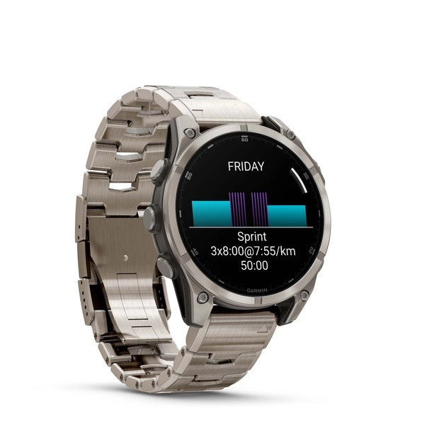 Fenix 8 47mm, AMOLED Sapphire, Titanium with Vented Titanium Bracelet