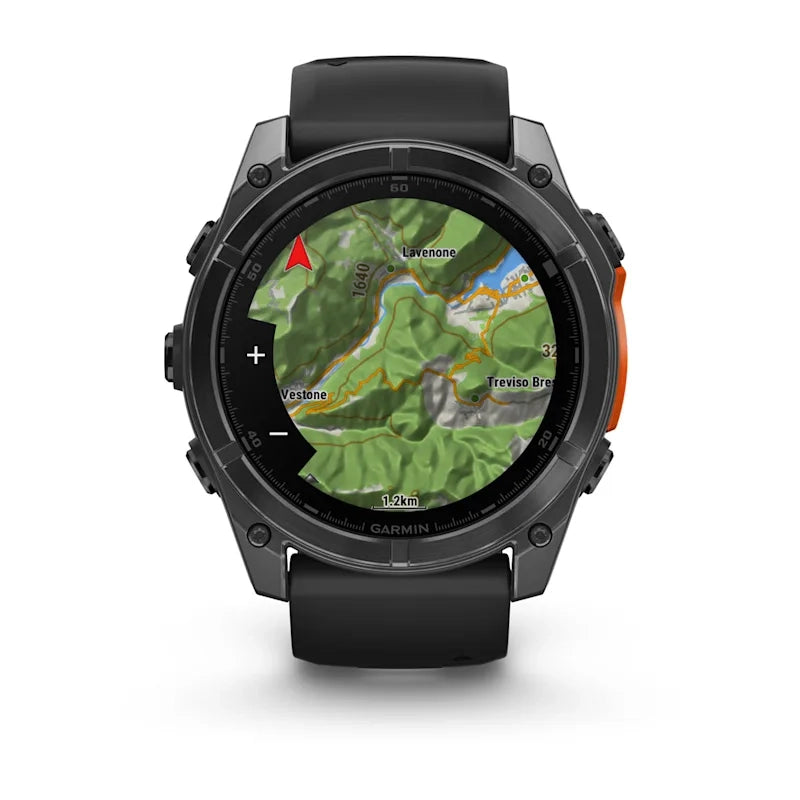 Fenix 8 51mm, AMOLED Glass, TSlate grey with Black silicone band