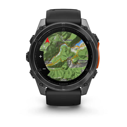 Fenix 8 51mm, AMOLED Glass, TSlate grey with Black silicone band