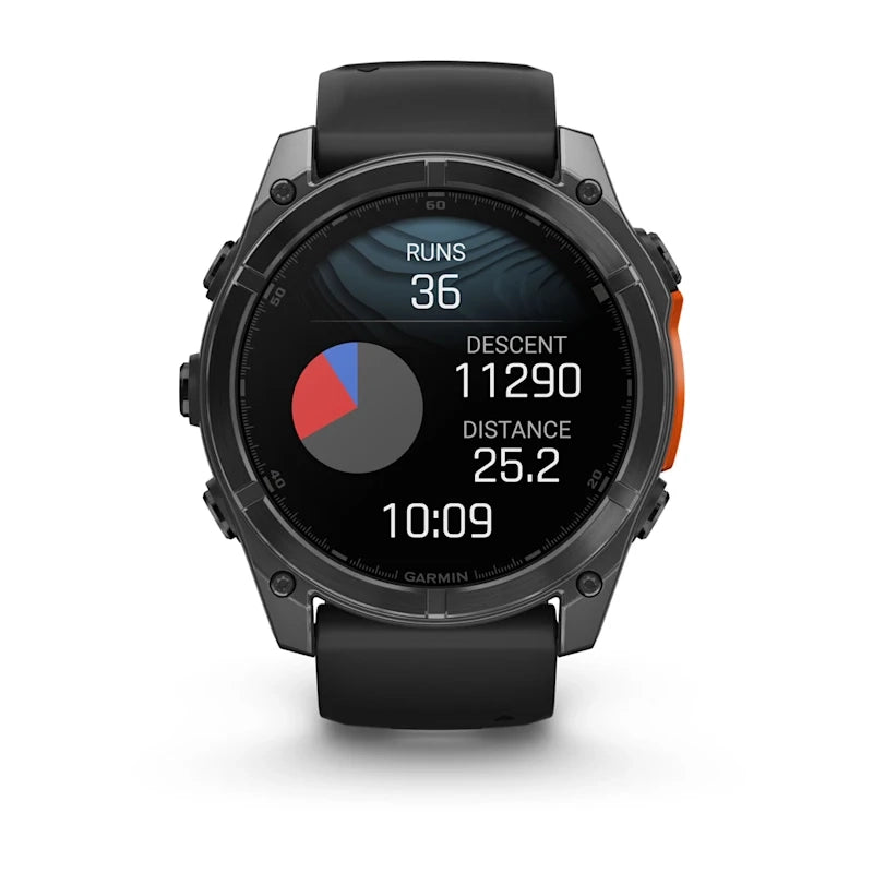 Fenix 8 51mm, AMOLED Glass, TSlate grey with Black silicone band