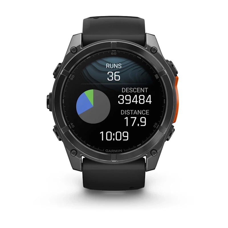 Fenix 8 51mm, AMOLED Glass, TSlate grey with Black silicone band