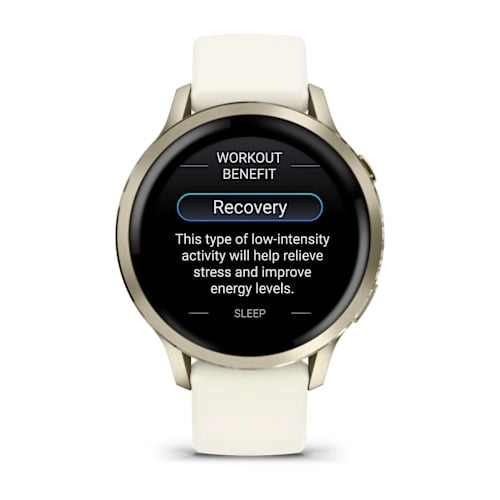 Garmin Venu 4 41MM Lunar Gold with Bone Silicone Band Smart Watch