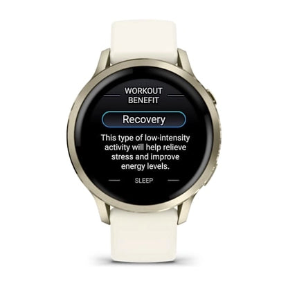 Garmin Venu 4 41MM Lunar Gold with Bone Silicone Band Smart Watch