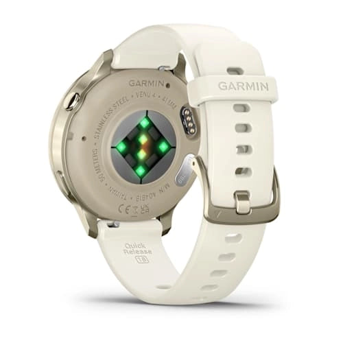 Garmin Venu 4 41MM Lunar Gold with Bone Silicone Band Smart Watch