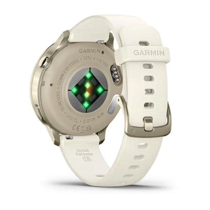 Garmin Venu 4 41MM Lunar Gold with Bone Silicone Band Smart Watch