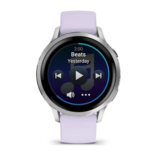 Garmin Venu 4 41MM Silver with Periwinkle Silicone Band Smart Watch