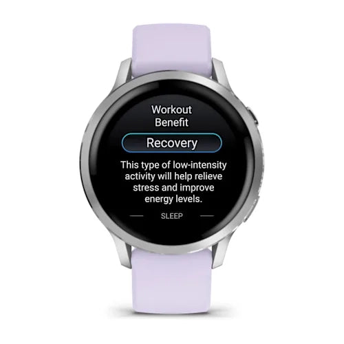 Garmin Venu 4 41MM Silver with Periwinkle Silicone Band Smart Watch