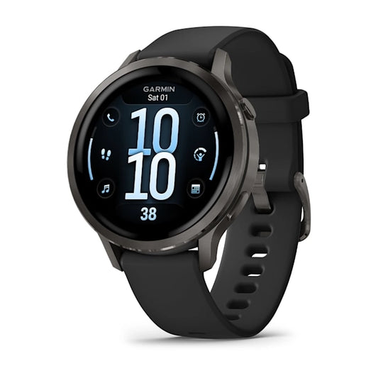 Garmin Venu 4 41MM Slate with Black Silicone Band Smart Watch