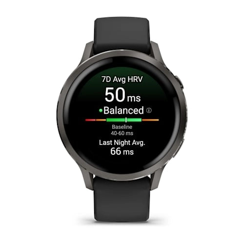 Garmin Venu 4 41MM Slate with Black Silicone Band Smart Watch