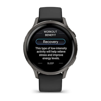 Garmin Venu 4 41MM Slate with Black Silicone Band Smart Watch