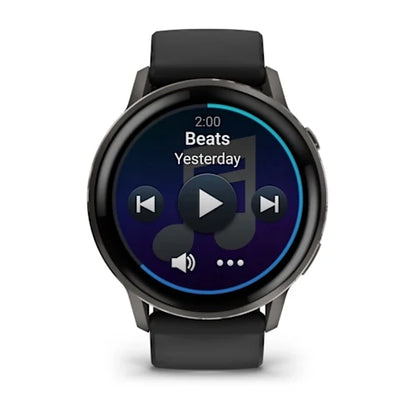 Garmin Venu 4 45MM Slate with Black Silicone Band Smart Watch