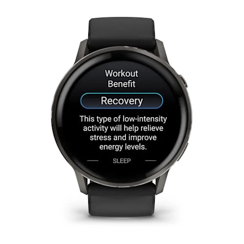 Garmin Venu 4 45MM Slate with Black Silicone Band Smart Watch