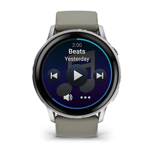 Garmin Venu 4 45MM Silver with Silver Gray Silicone Band Smart Watch