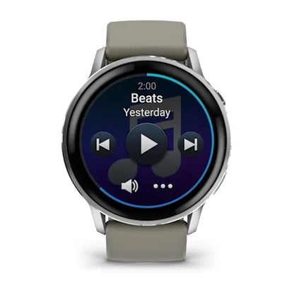 Garmin Venu 4 45MM Silver with Silver Gray Silicone Band Smart Watch