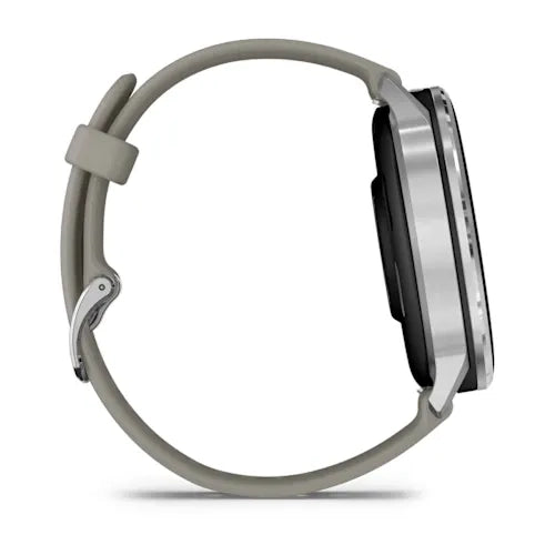 Garmin Venu 4 45MM Silver with Silver Gray Silicone Band Smart Watch