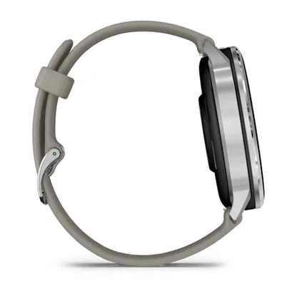 Garmin Venu 4 45MM Silver with Silver Gray Silicone Band Smart Watch