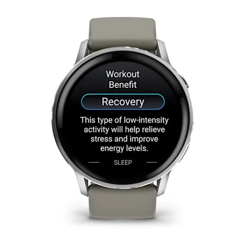 Garmin Venu 4 45MM Silver with Silver Gray Silicone Band Smart Watch