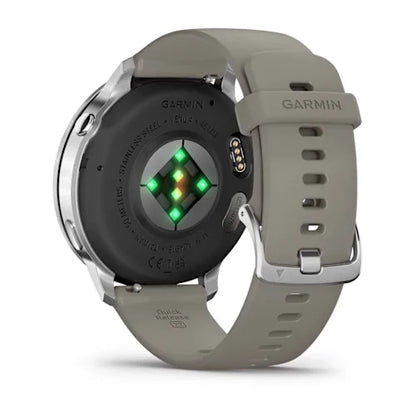 Garmin Venu 4 45MM Silver with Silver Gray Silicone Band Smart Watch