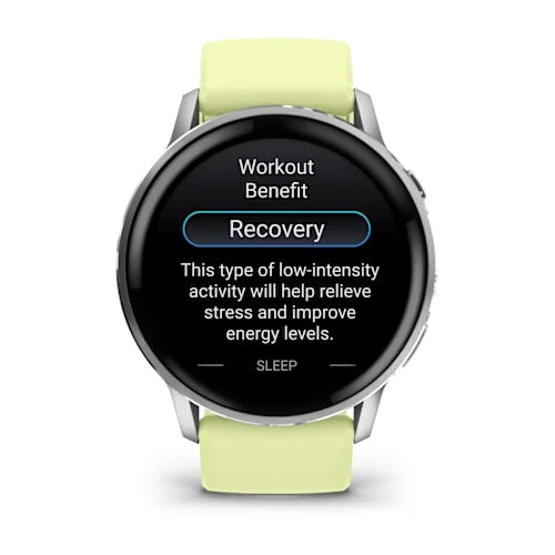 Garmin Venu 4 45MM Silver with Citron Silicone band Smart Watch
