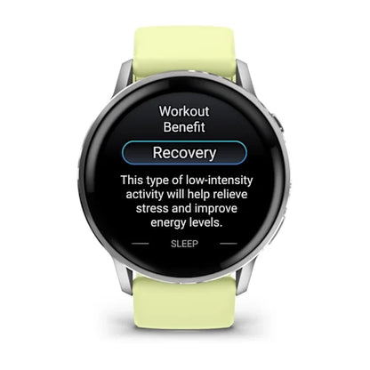 Garmin Venu 4 45MM Silver with Citron Silicone band Smart Watch