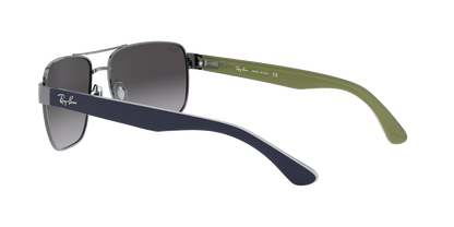 Ray-Ban RB3530 004/8G 58 Men's Square Sunglasses – Gradient Grey Lenses, Gunmetal Frame